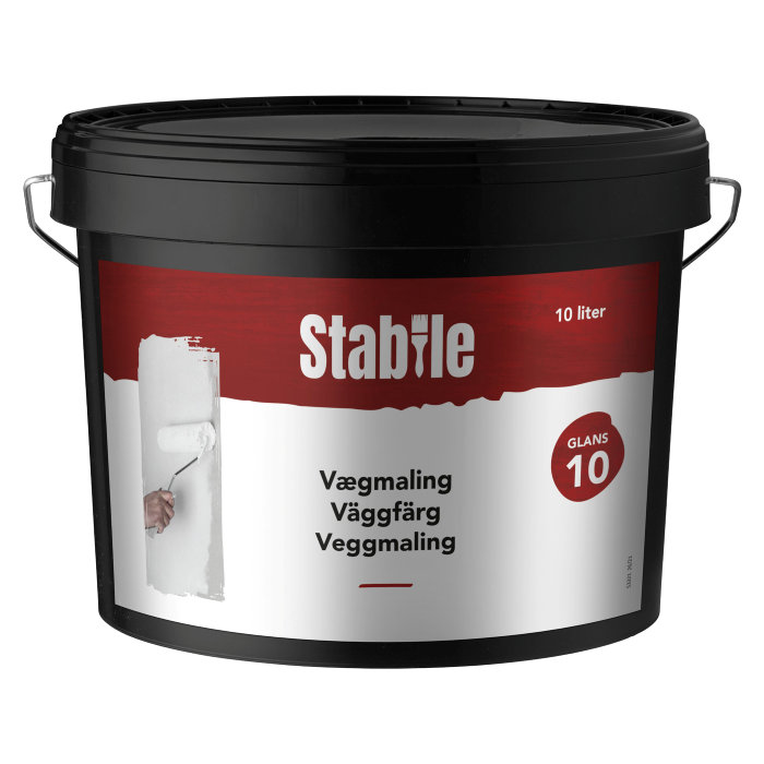 Veggmaling glans 10 mote hvit10 liter - Stabile